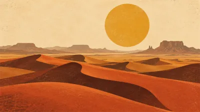 Desert Dunes Beneath a Golden Sun