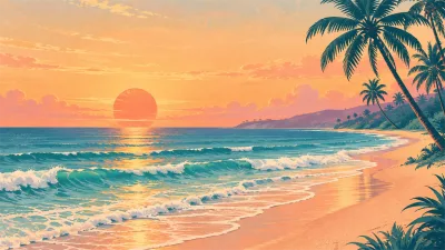 Tropical Sunset Beach