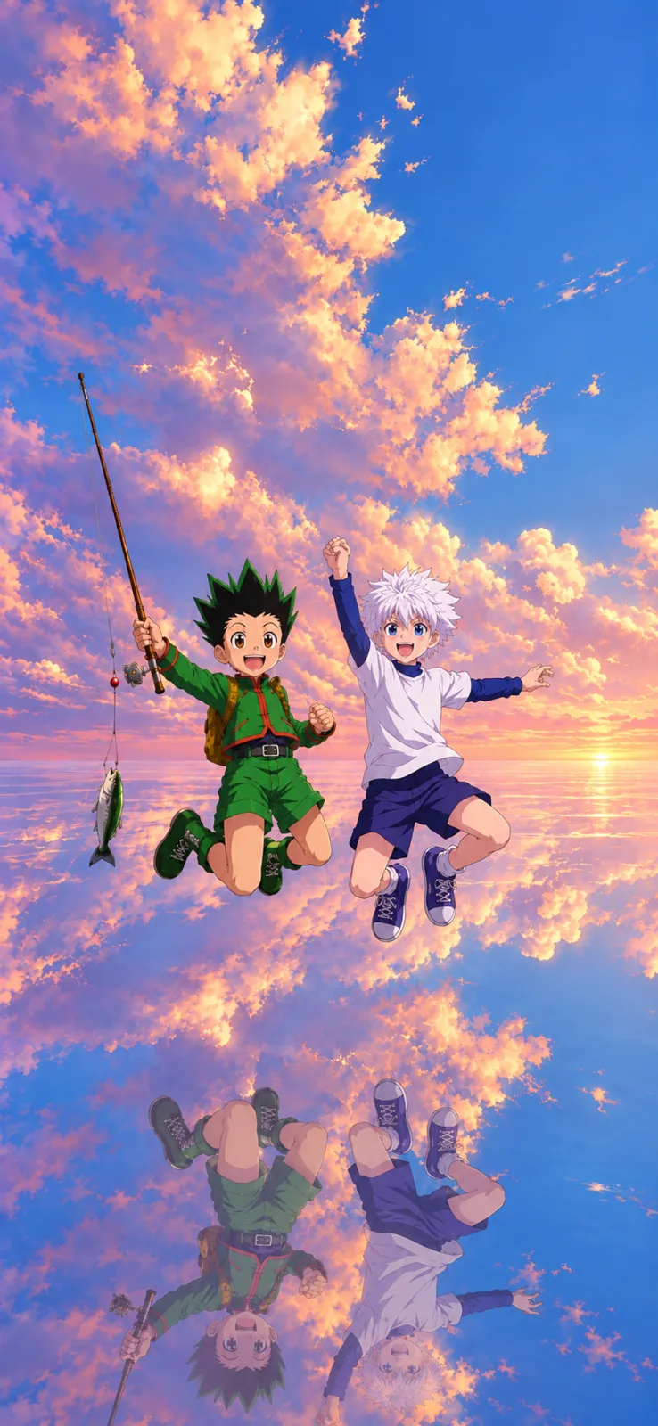 Gon and Killua at Sunset
