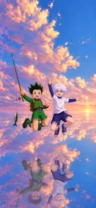 Gon and Killua at Sunset