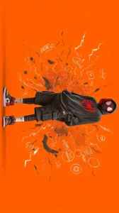Miles Morales on Orange Graffiti