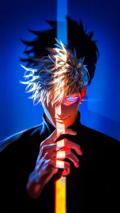 White-Haired Anime Portrait