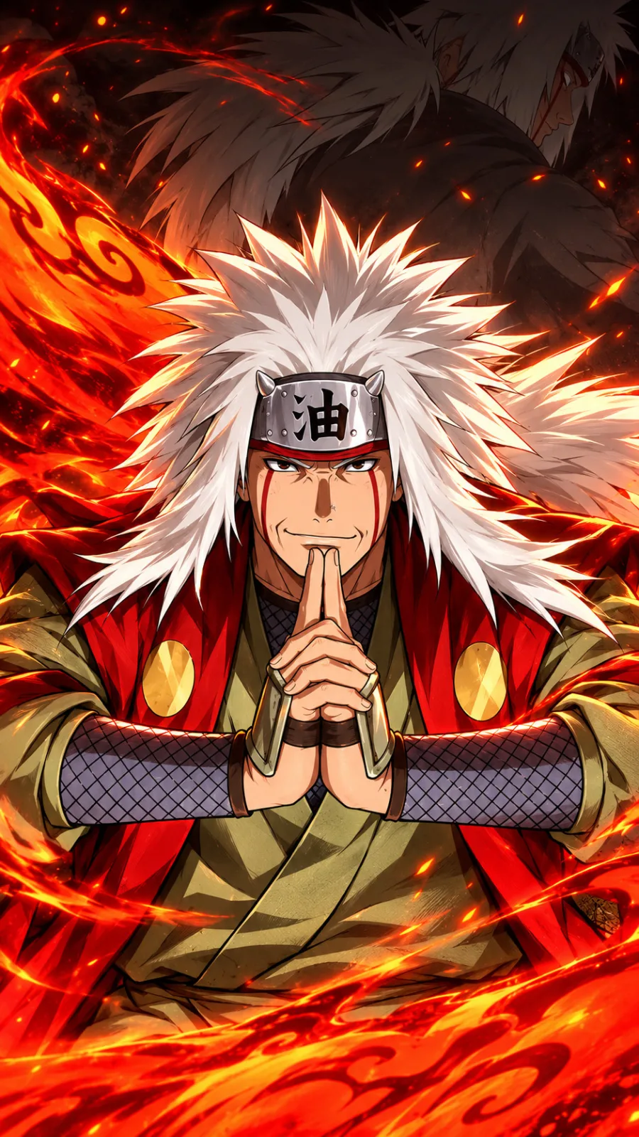 Jiraiya Amidst Flames