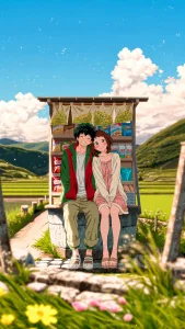 Couple at a Countryside Snack Stand
