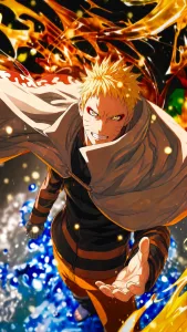 Naruto Uzumaki Amid Flames