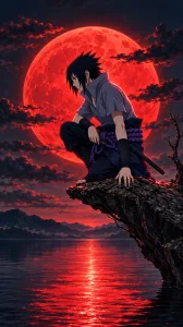 Sasuke Beneath the Blood Moon
