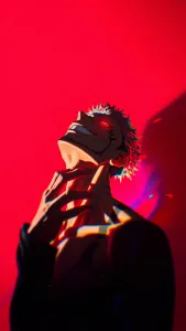 Red-Eyed Anime Portrait