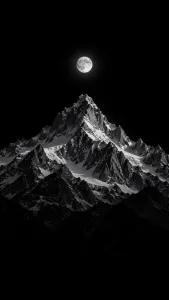 Moonlit Mountain Peak