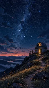 Stargazer at the Mountain Observatory