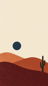 Desert Dunes and Cactus