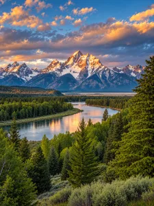 Sunset Over the Teton Range