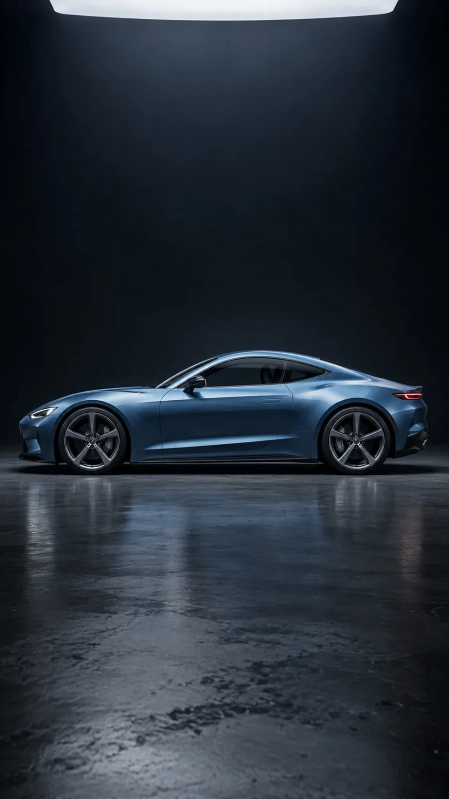 Blue Sports Coupe