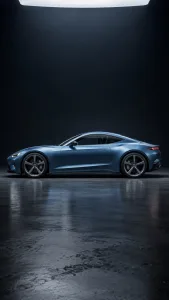 Blue Sports Coupe