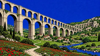 Forgotten Aqueduct Across the Valley