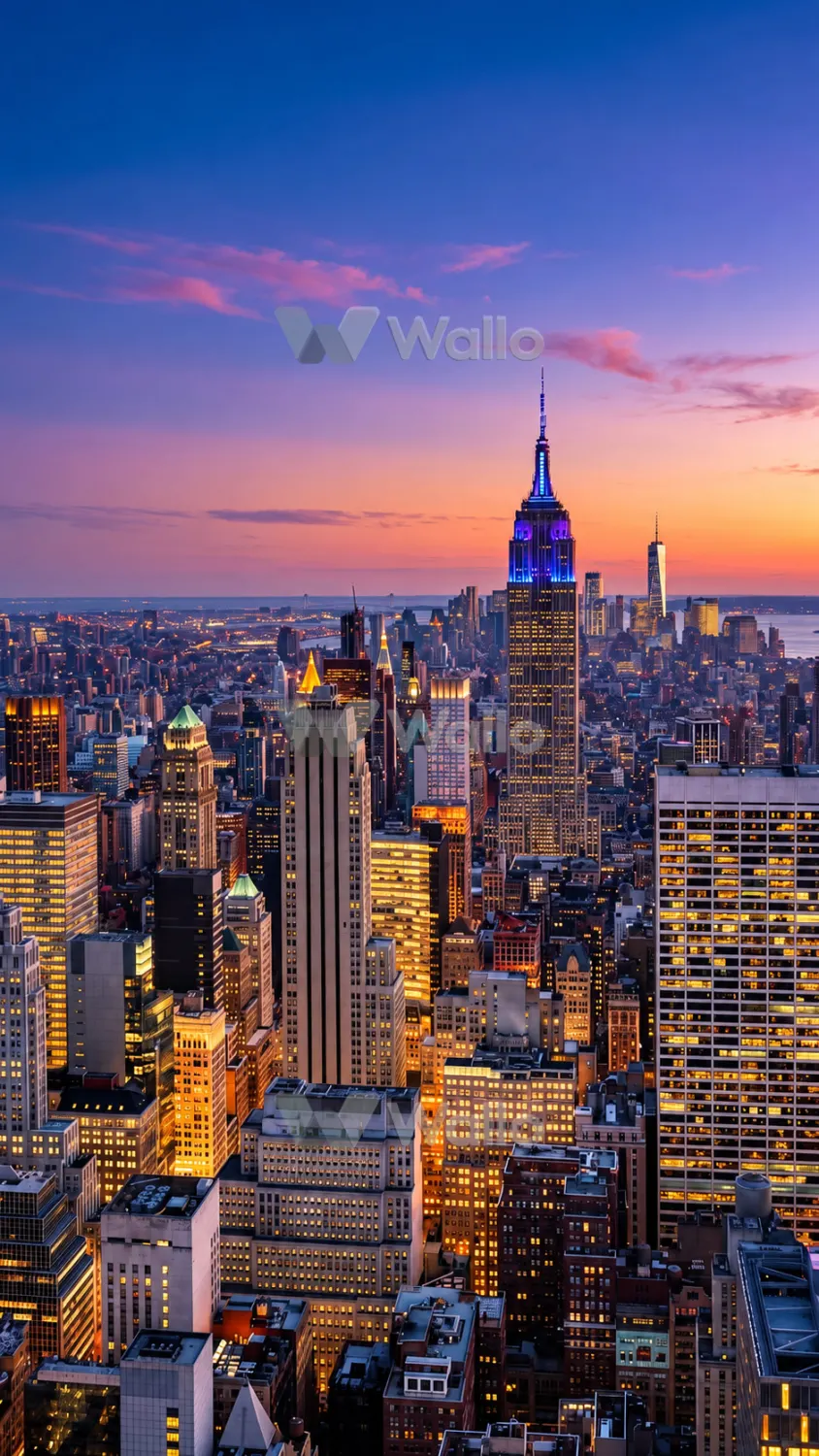 Abstract Cityscape at Dusk