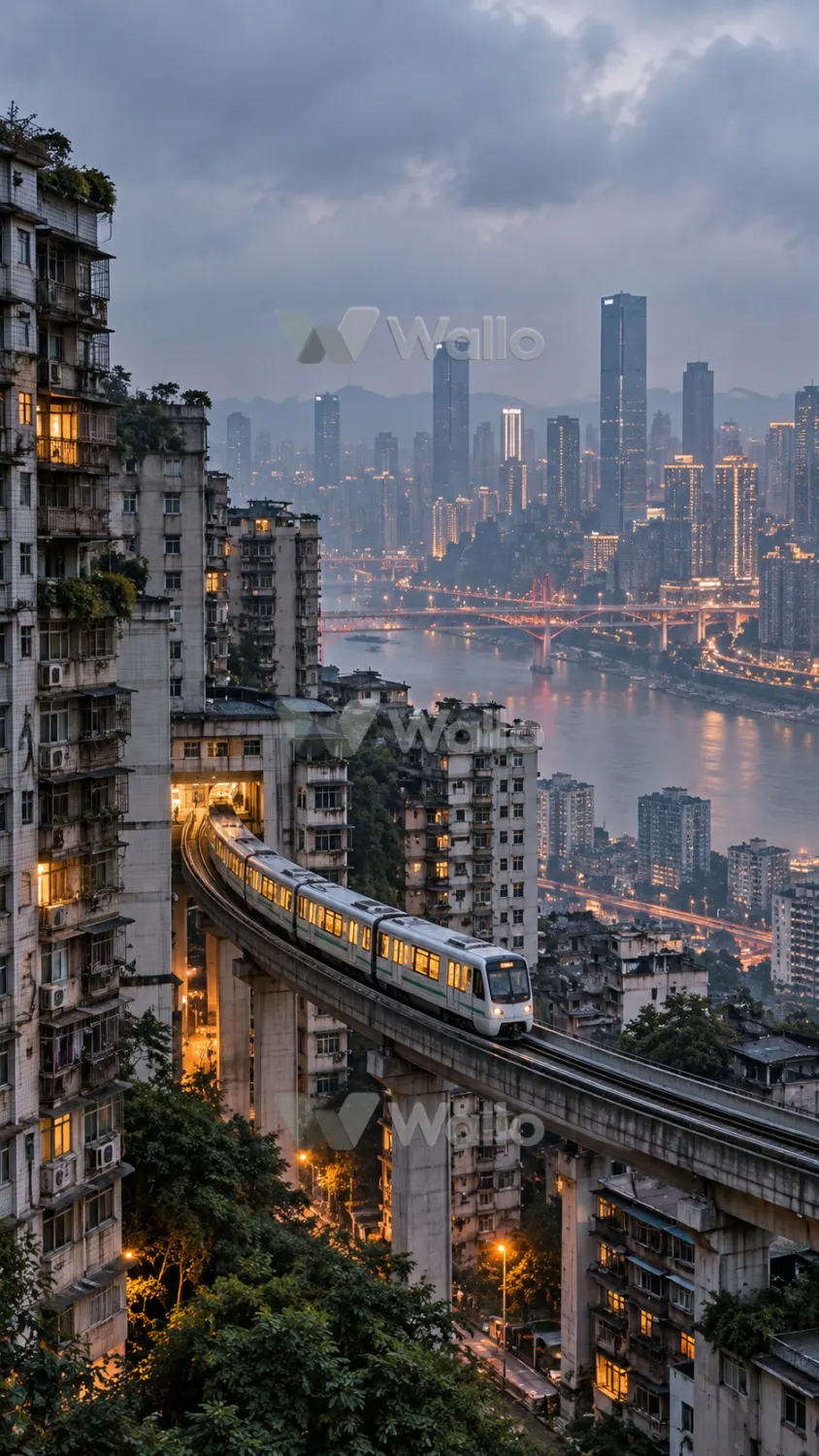 Chongqing Rails Between Vertical Neighborhoods