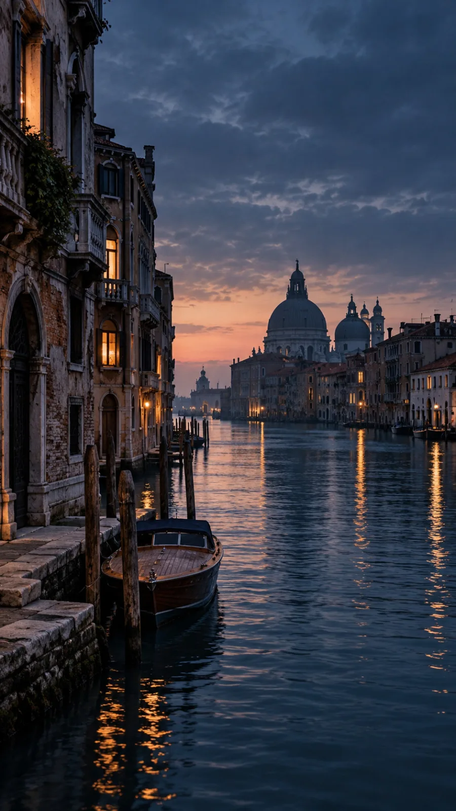 Dawn Over a Quiet Venice Canal