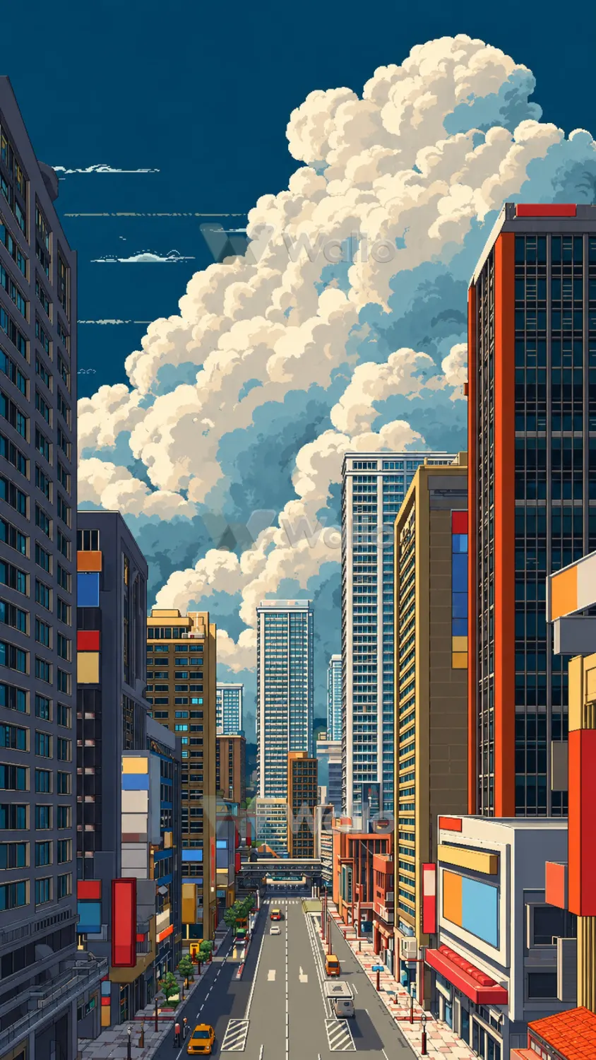 Painterly Cityscape at Dusk