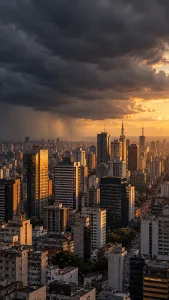 São Paulo Skyline Under Stormlight 26