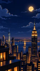 Urban Skyline in Portrait Light