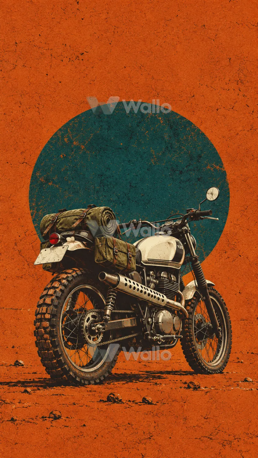 Cream Scrambler With Strapped Luggage