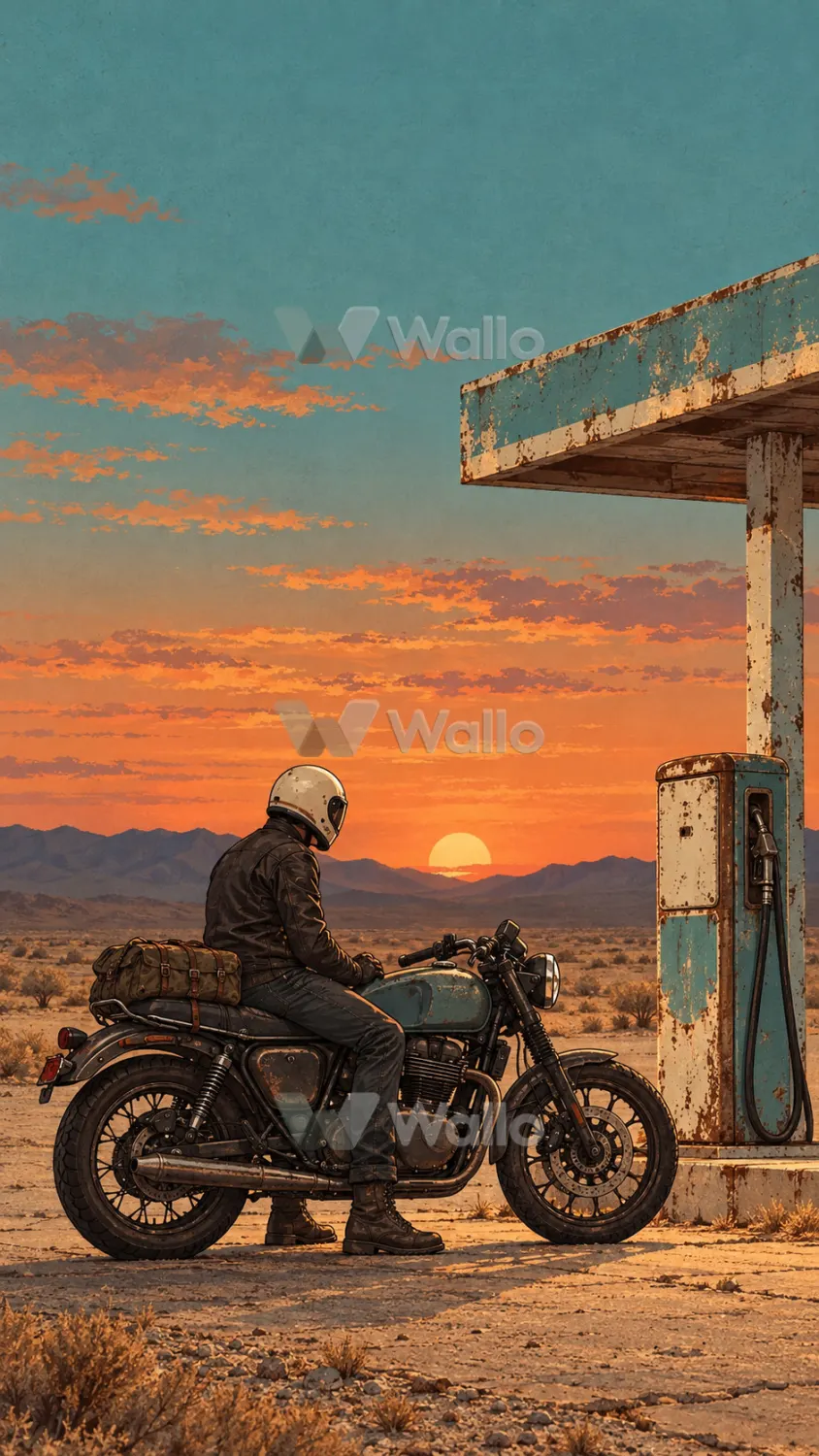 Twilight Tourer by a Weathered Pump