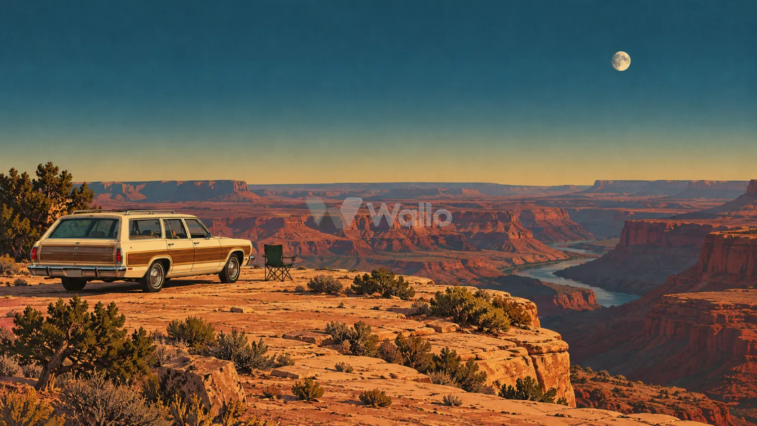 Canyon Road Trip at Dusk