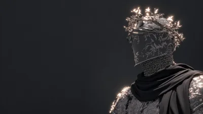Thorn-Crowned Knight in Silver Armor