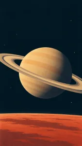 Saturn Over the Silent Rust Plain