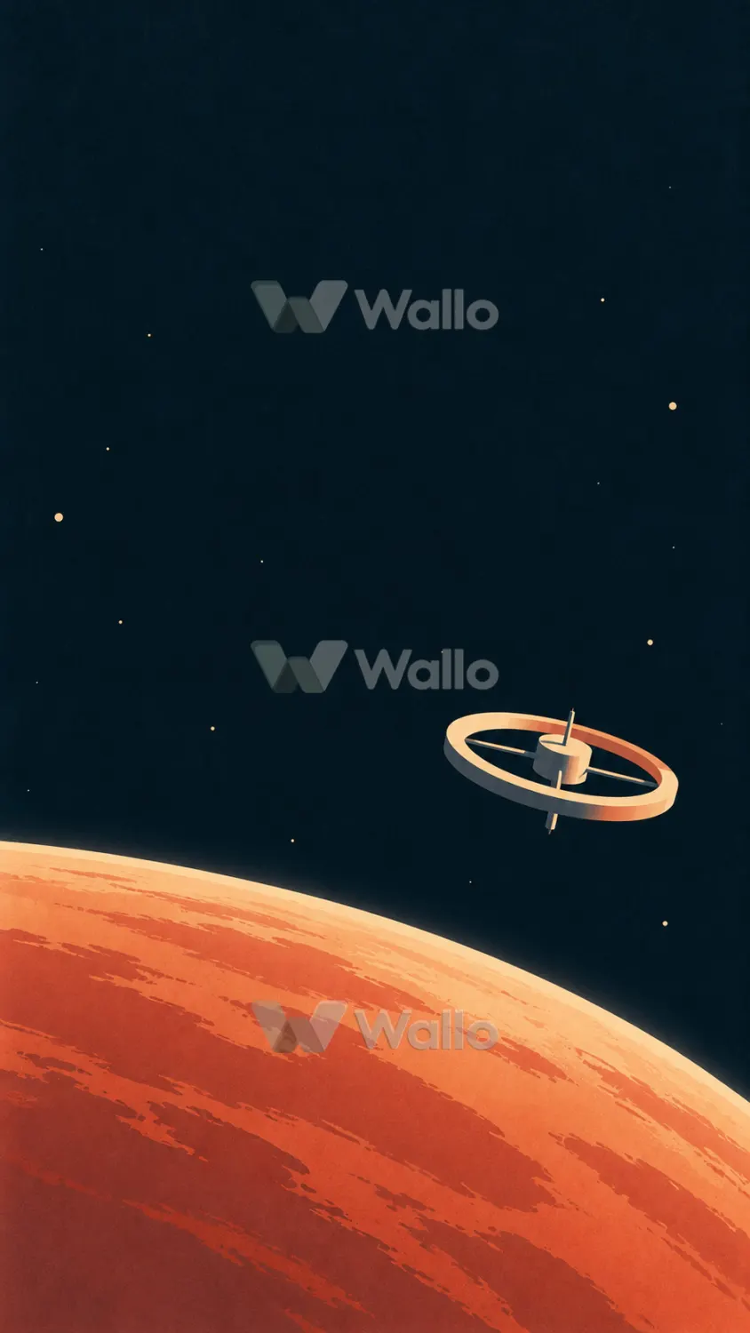 Orbital Ring Above a Cream Horizon