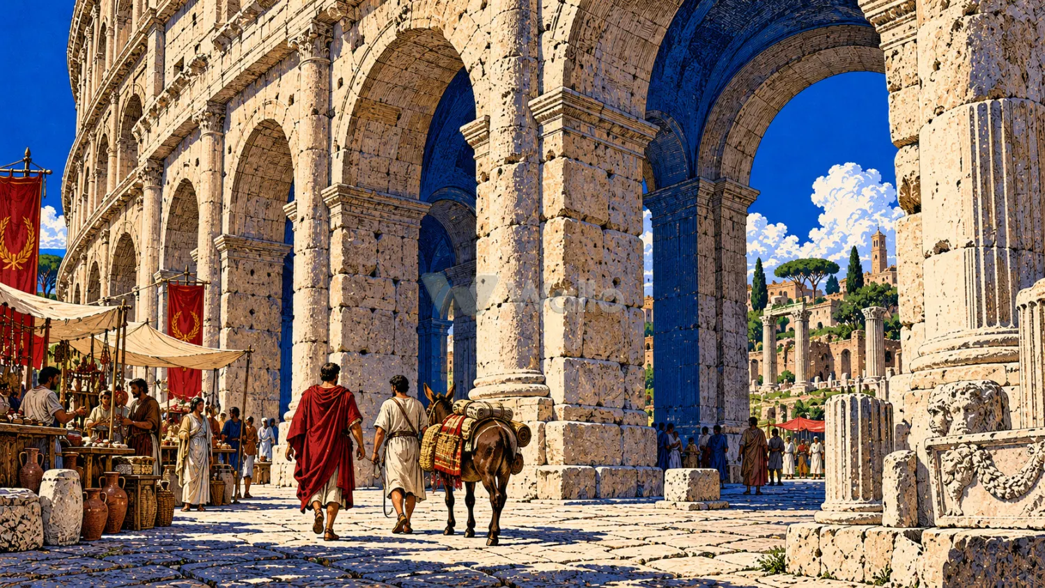 Beneath the Colosseum Arches