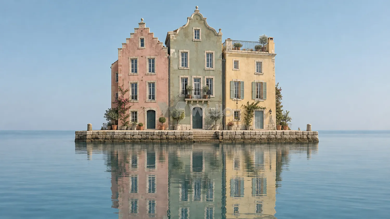 Pastel Harbour Townhouses in Still Water