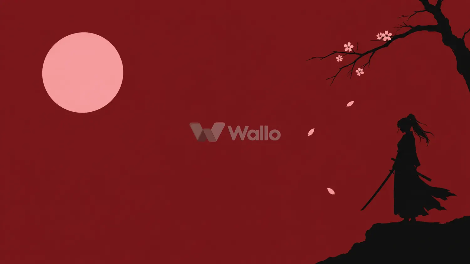 Ronin Beneath a Cherry Branch