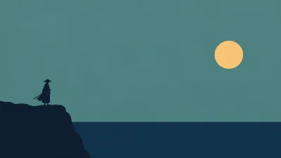 Ronin Silhouette at Sunset
