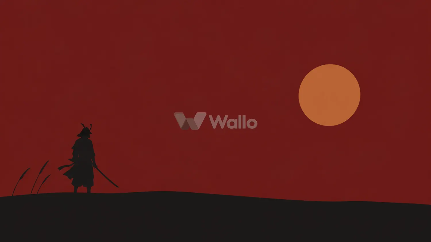 Lone Ronin Beneath a Copper Sun