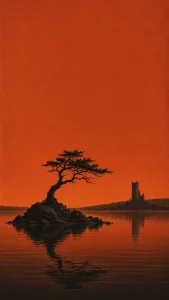 Lone Tree, Distant Ruined Tower