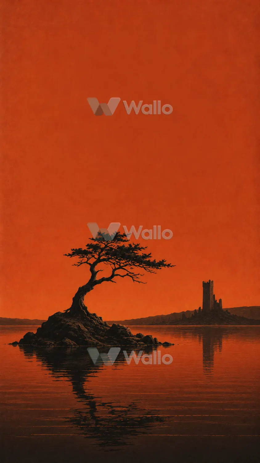 Lone Tree, Distant Ruined Tower