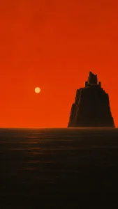 Lonely Fortress Above the Dark Sea