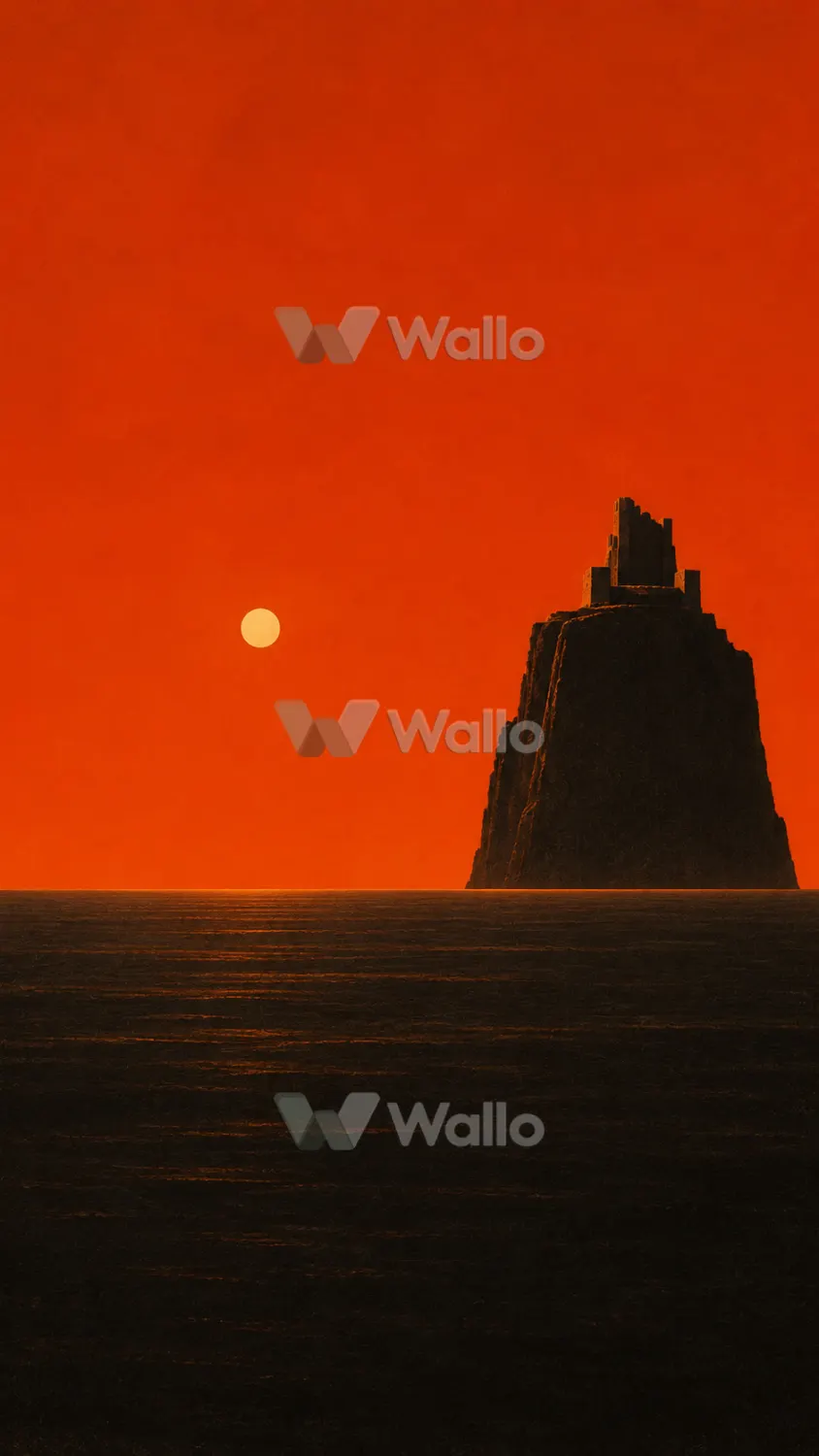 Lonely Fortress Above the Dark Sea