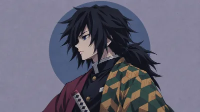 Giyu Tomioka in Serene Side Profile