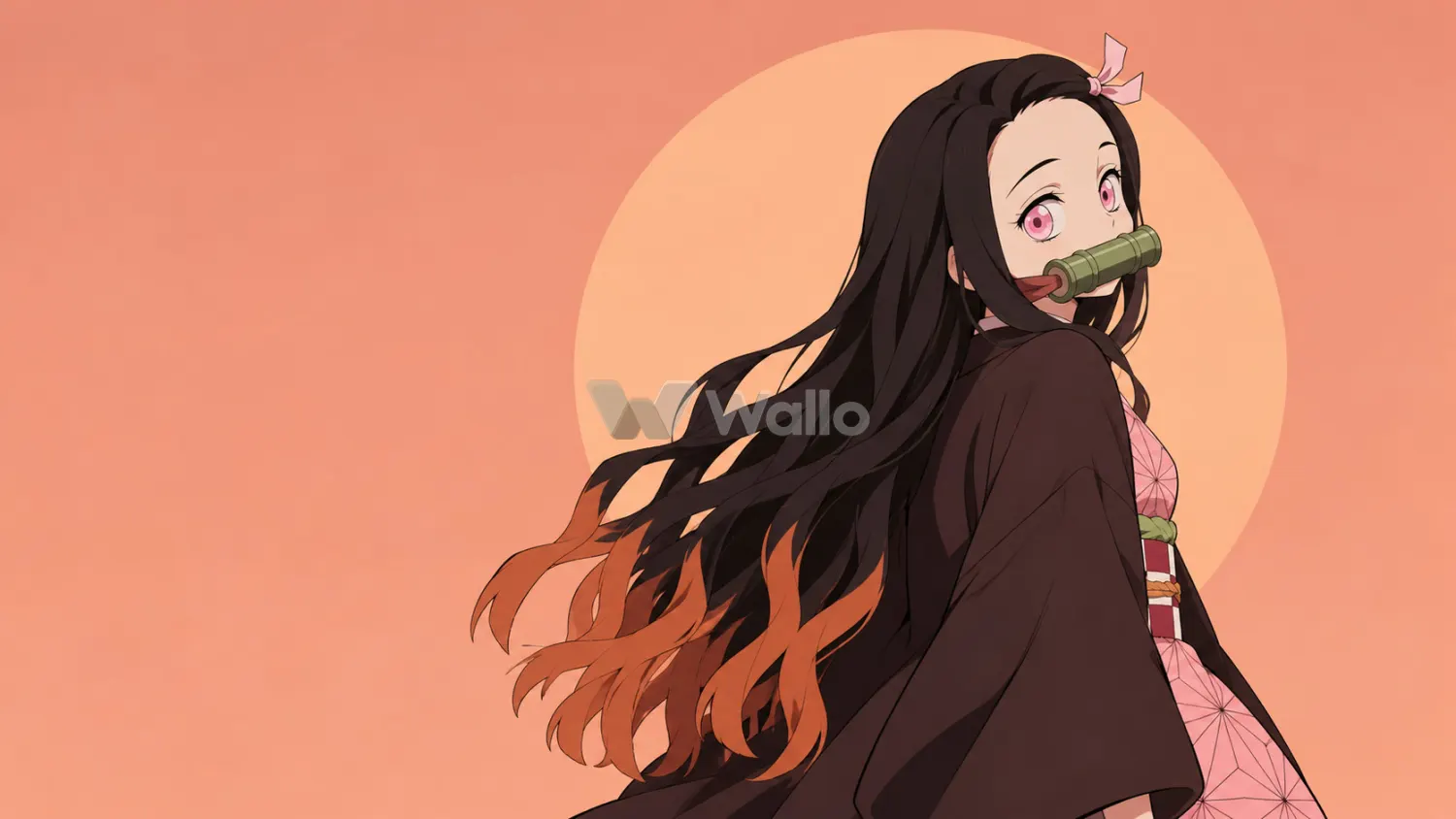 Nezuko Under a Peach Sun
