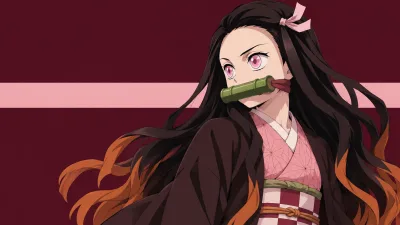 Nezuko in Minimal Burgundy 7