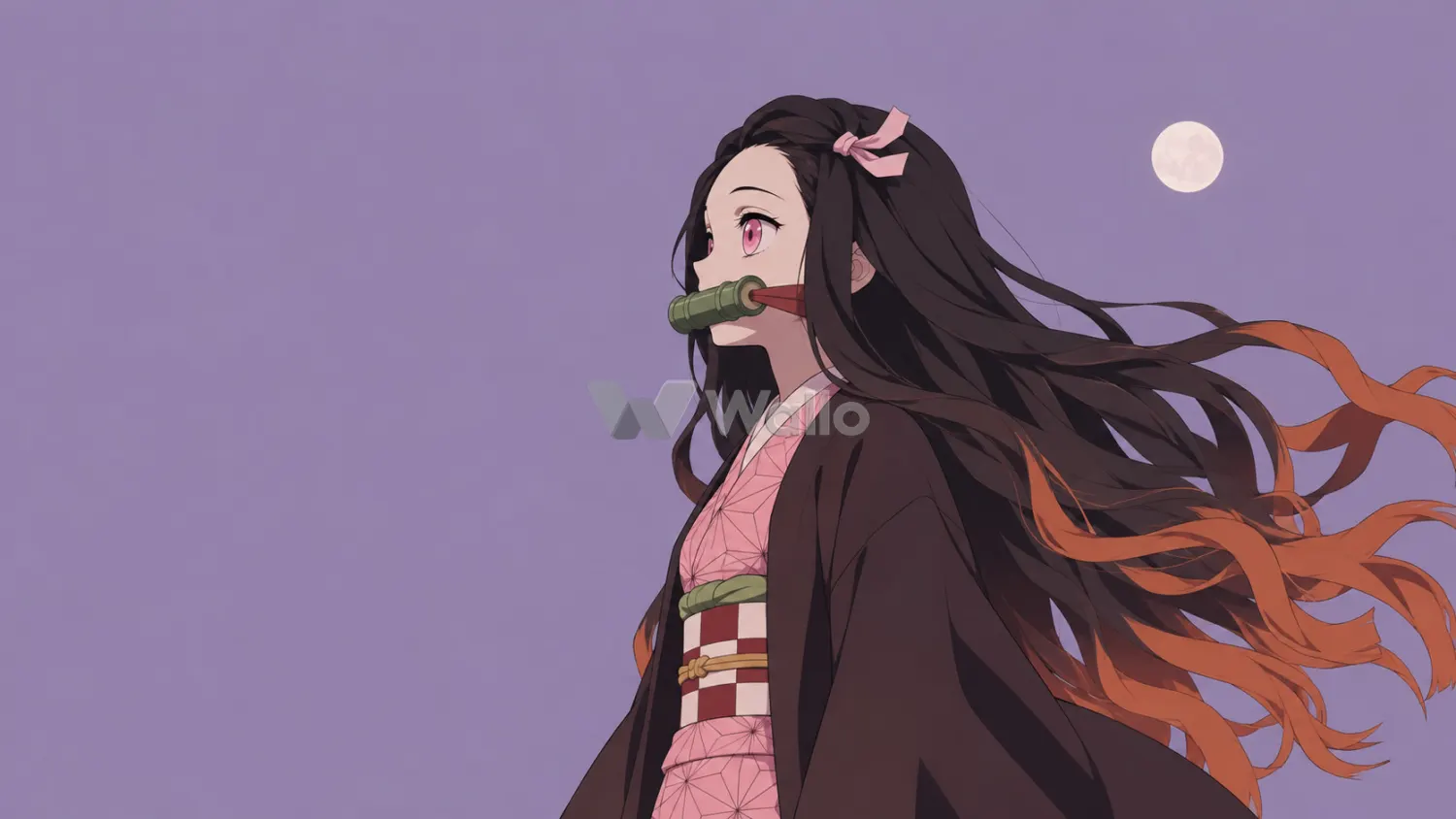 Nezuko Beneath a Pale Moon