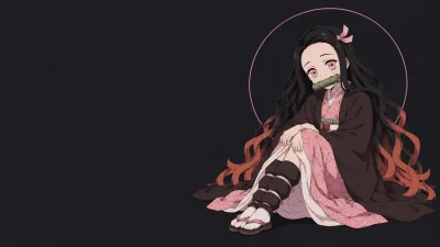 Nezuko in a Dusty Pink Halo