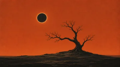 Lone Tree Beneath the Eclipse