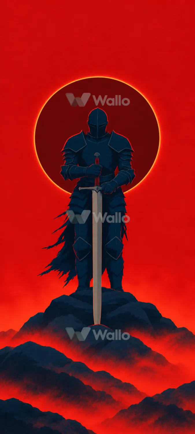 Knight beneath the crimson eclipse
