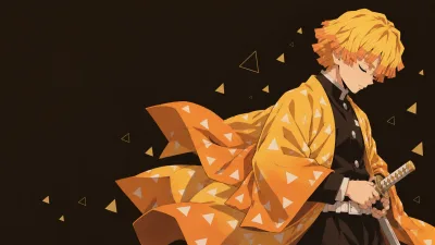 Zenitsu With Sheathed Katana