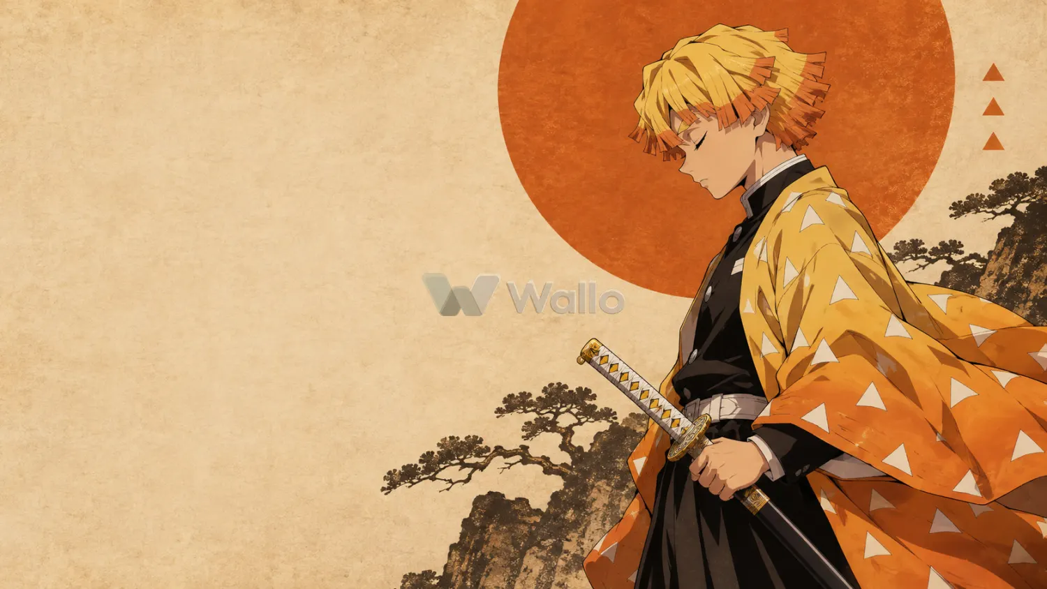 Zenitsu Beneath a Burnt-Orange Sun