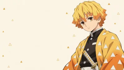Zenitsu in Golden Minimalism