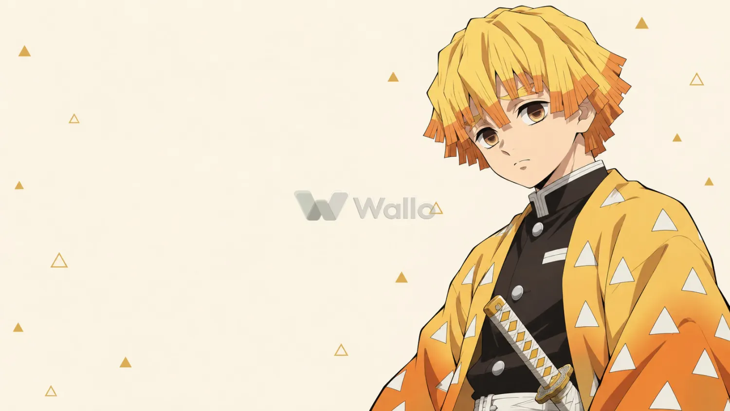 Zenitsu in Golden Minimalism